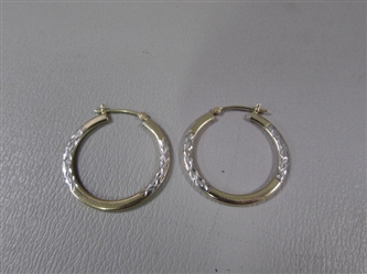 Pair of 10KT Gold Hoops