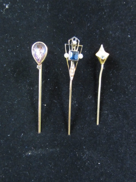 Set of 3 Vintage Hat Pins