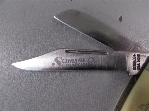 2 Schrade Trapper Knives & Barlow