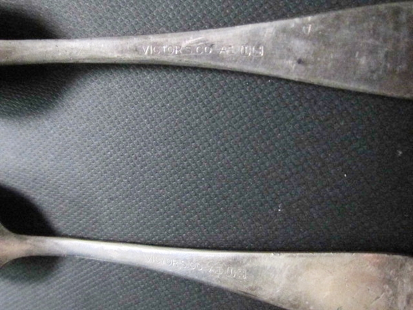 Vintage Victors Co Silver Plated Baby Spoons