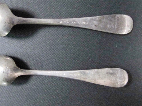 Vintage Victors Co Silver Plated Baby Spoons