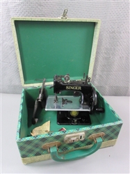 Antique Mini Childs Hand Crank Singer Sewing Machine