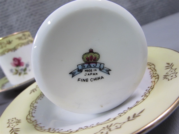 Saji Fine China Teacups and Saucers