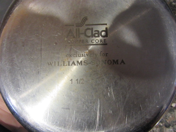 Le Creuset, All-Clad Williams-Sonoma, & Other Pots/Pans