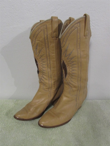 2 Pair ACME Womens Cowboy Boots 7 1/2