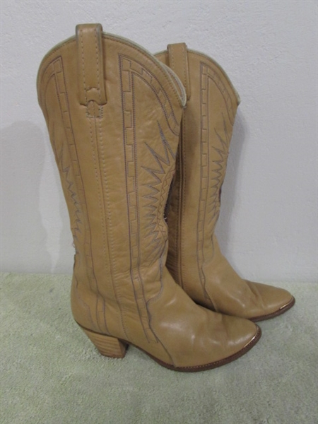 2 Pair ACME Womens Cowboy Boots 7 1/2