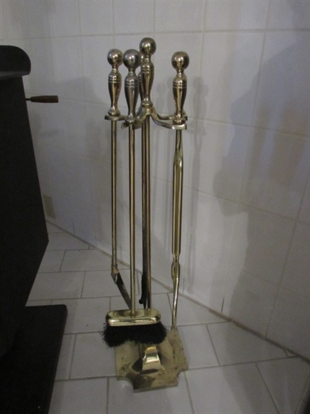 Gold Fireplace Tool Set