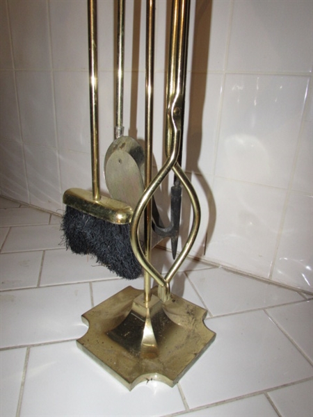 Gold Fireplace Tool Set