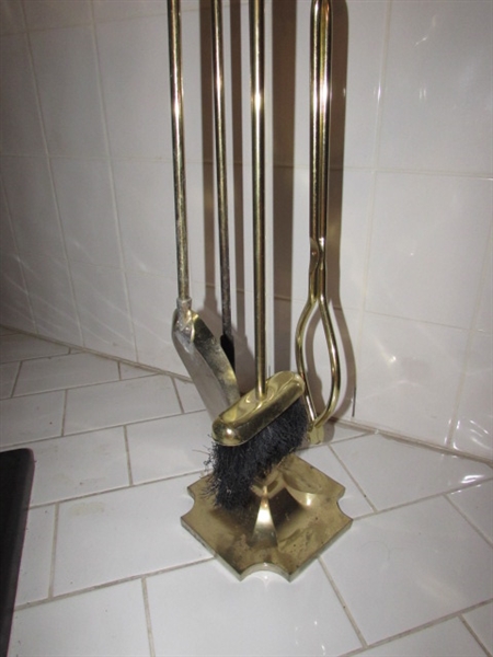 Gold Fireplace Tool Set