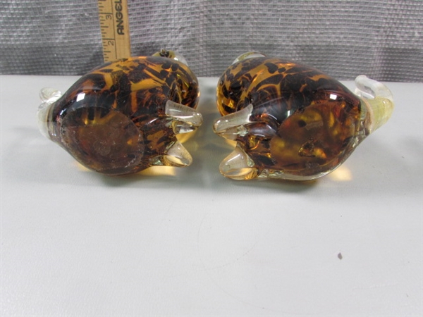 Set of 3 Murano Glass Cats