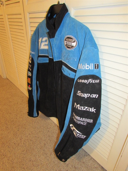 Nascar Ryan Newman #12 XL Suede Leather Jacket