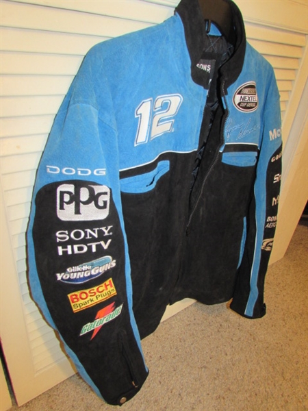 Nascar Ryan Newman #12 XL Suede Leather Jacket