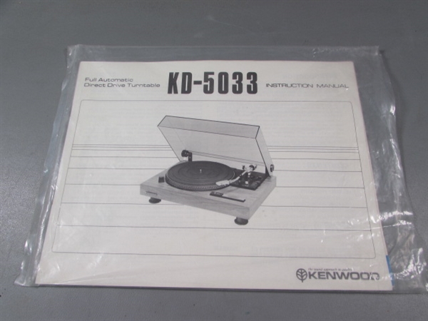 Kenwood Full Automatic Direct Drive Turntable KD-5033