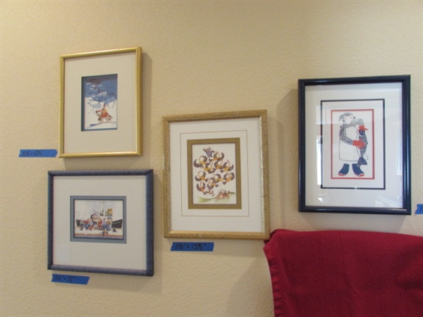 4 RIE MUNOZ FRAMED PRINTS - Weed Estate