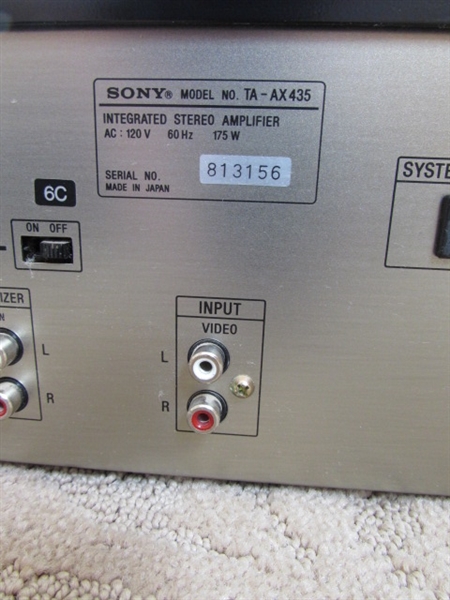 SONY STEREO AMPLIFIER TA-AX435 - Weed Estate