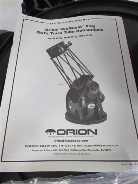 ORION SKYQUEST XX16g GOTO DOBSONIAN TELESCOPE WITH CART - Weed Estate