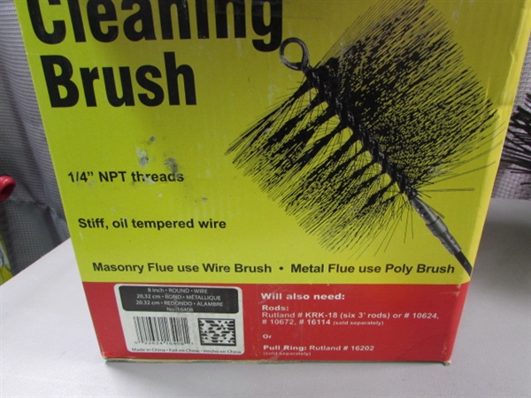 Chimney Sweep Cleaning brushes & 25' Drain Cleaner