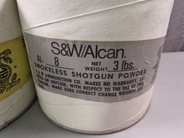 2 Cans S&W/Alcan 3lbs Smokeless Shotgun Powder