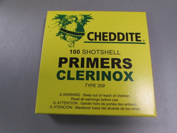 Cheddite 1000 Shotshell Primers Clerinox Type 209.