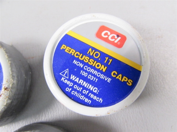 6- CCI No. 11 Percussion Caps.