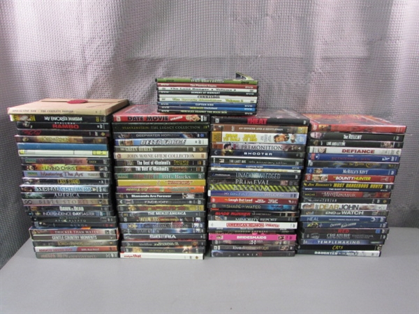Over 100 DVDs