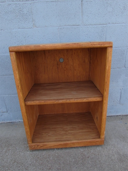 Oak Cabinet w/Adjustable Shelf