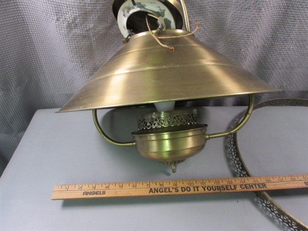 Hanging Brass Light Fixture