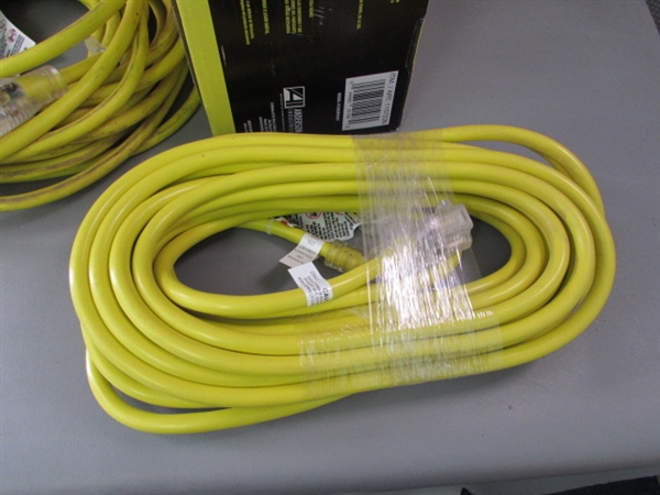 Heavy Duty Extension Cords- 1 new.