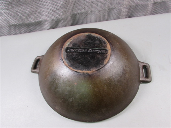 American Camper 12 Cast Iron Wok