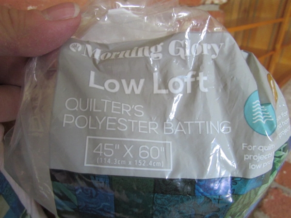 2 NEW PACKAGED OF QUILT BATTING - ESTATE