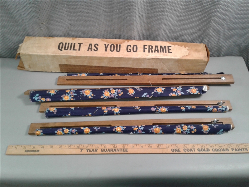 Floral Sewing Box & Quilt as You Go Frame