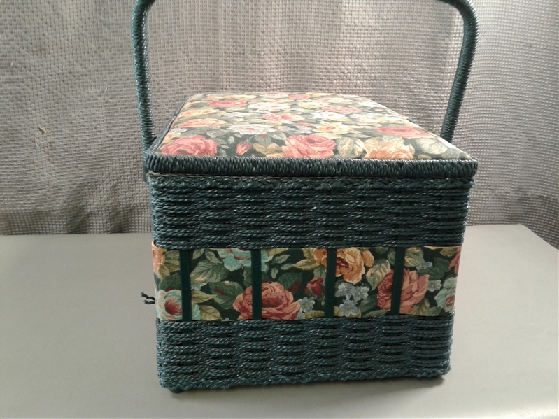 Floral Sewing Box & Quilt as You Go Frame