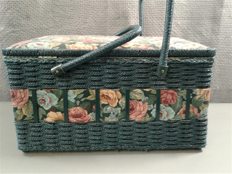 Floral Sewing Box & Quilt as You Go Frame