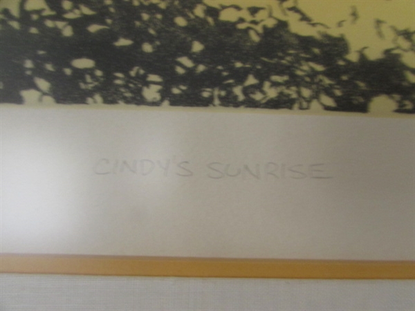 Framed, Signed, and Numbered Cindy's Sunrise