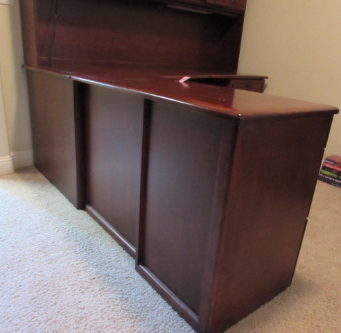 Large 3 Piece L-Shaped Desk With Office Chair