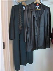 Worthington Peacoat and Alfani Leather Jacket