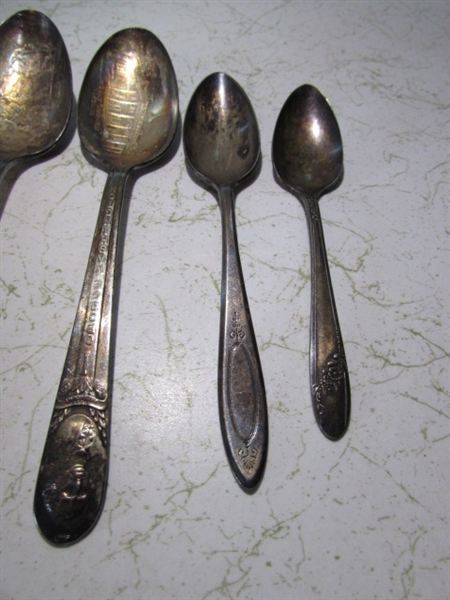 Collectible President Spoons, Silverplate, and 1 Sterling