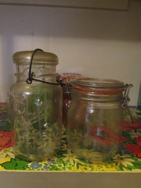 Glass Jars- Canisters, Canning Jars, and Novelty Owls