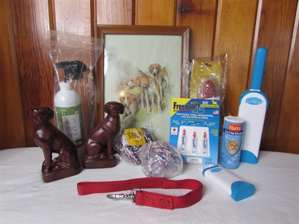 Dog Lot- Toys, Brushes, Tick/Flea Treatment, etc.