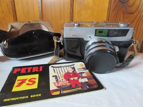 Vintage Camera Collection: Le Clic, Ansco, Vivitar, and Petri Plus Accessories