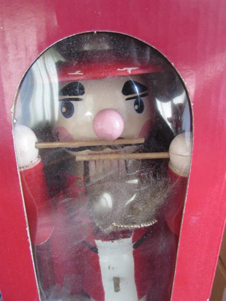 Christmas Decor- Nutcrackers, Tin Figures, Sleigh, etc