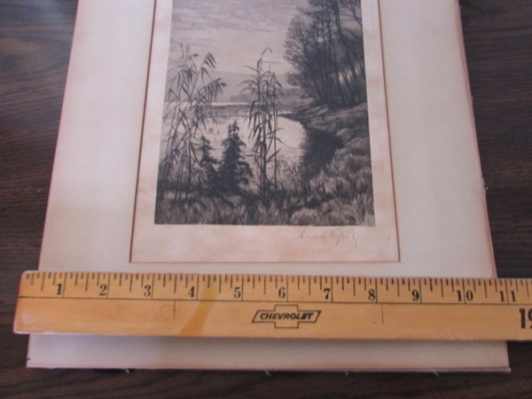 Vintage Signed Lithograph Picture