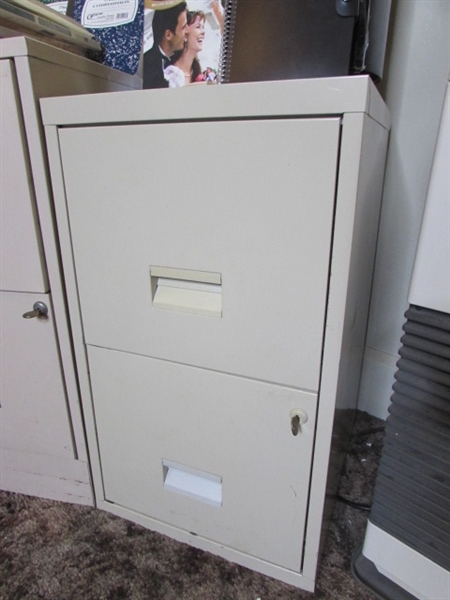 Pair of Filing Cabinets, Paper Pads, Cardstock, Paper Shredder