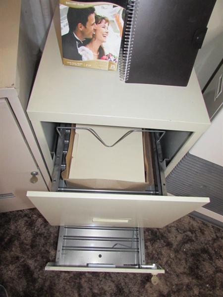 Pair of Filing Cabinets, Paper Pads, Cardstock, Paper Shredder