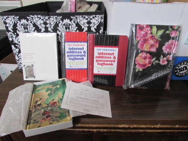 Stationary, Paper Pads, Address Books, and Greeting Cards.