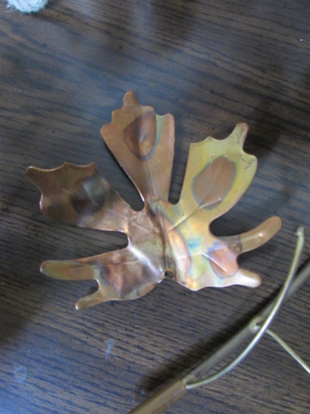 Metal Bells and Copper Leaf Decor