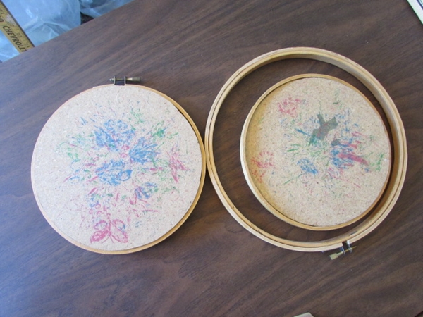 Embroidery Hoops and Wood Plaques