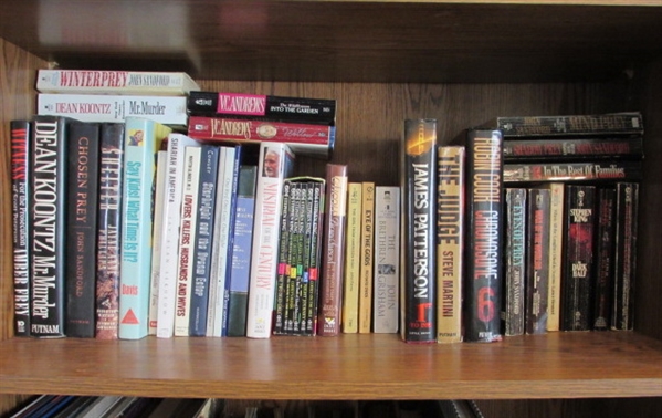 Novels: Stephen King, Dean Koontz, John Grisham, John Sandford, etc