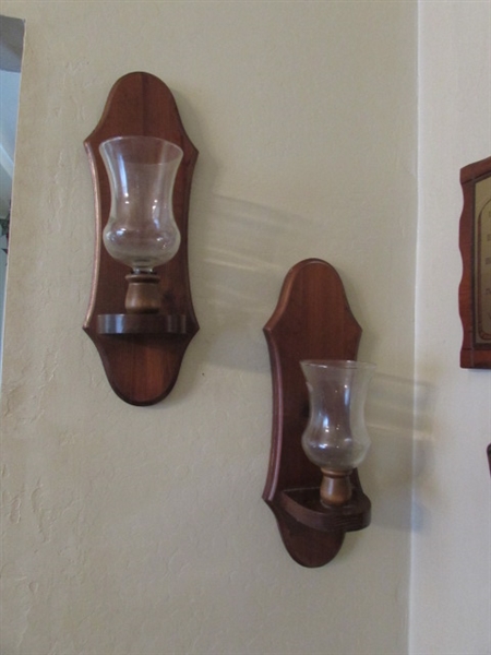 The Ten Commandments, The Lord's Prayer, and Wall Sconces.