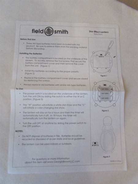 Field Smith Star Effect Lanterns-New